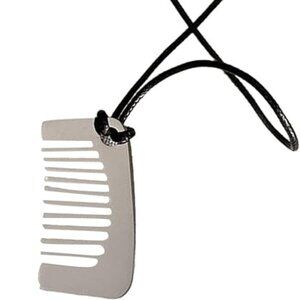 Silver tone Comb Pendant Necklace